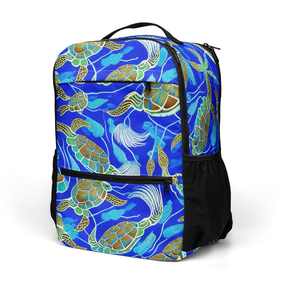 Turtle Reef Rhapsody on Utility Backpack — Left Front