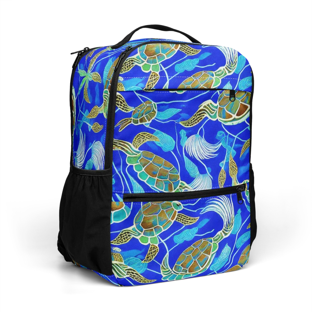 Turtle Reef Rhapsody on Utility Backpack — Right Front
