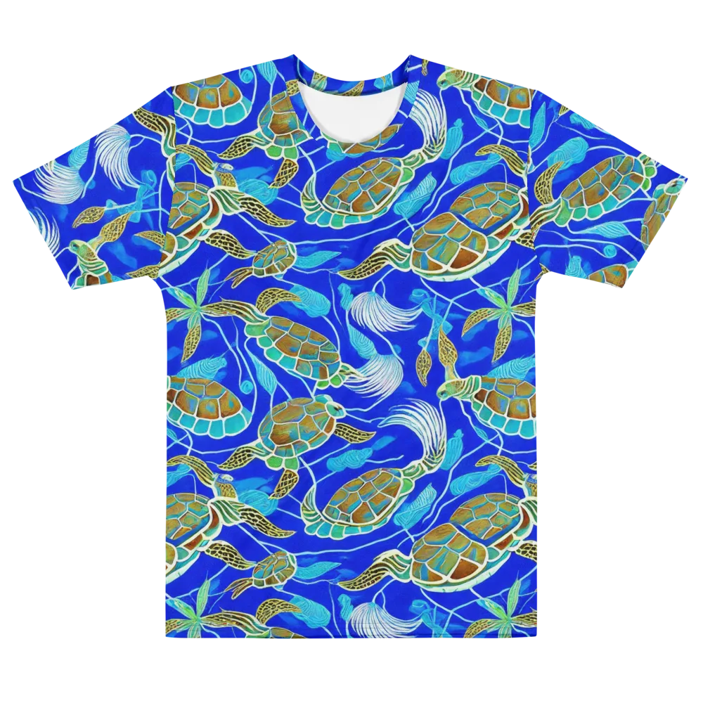 Turtle Reef Rhapsody on Men's Cotton Crew Neck T-Shirt — Front
