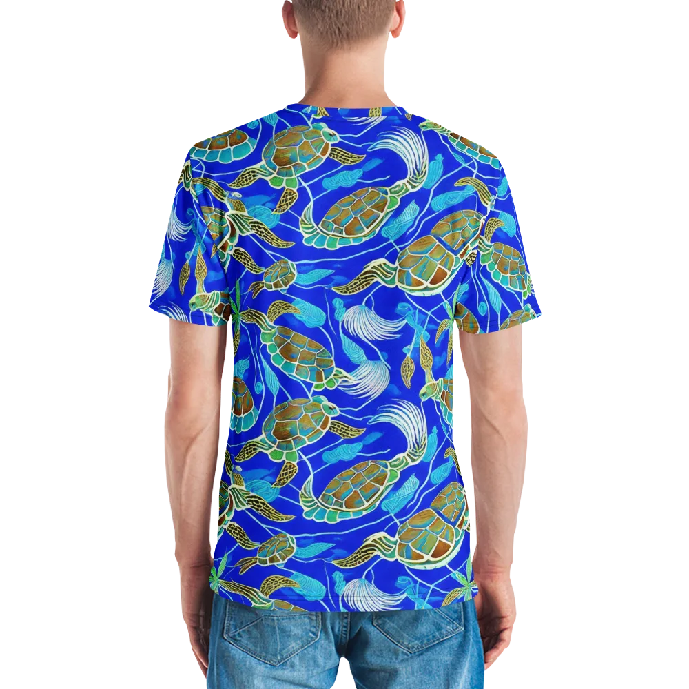 Turtle Reef Rhapsody on Men's Crew Neck T-Shirt — Back