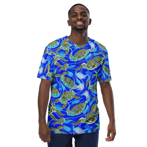Turtle Reef Rhapsody on a Men's Crew Neck T-Shirt