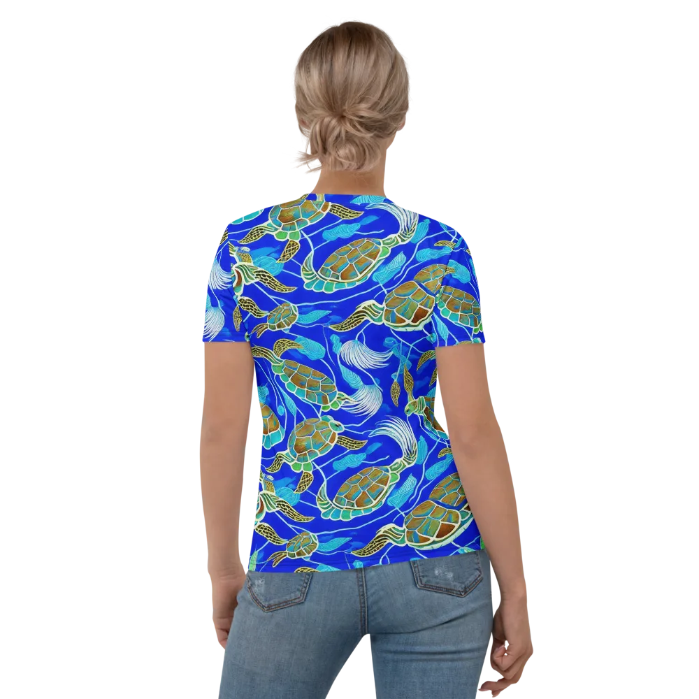 Turtle Reef Rhapsody on Women's Crew Neck T-Shirt — Back