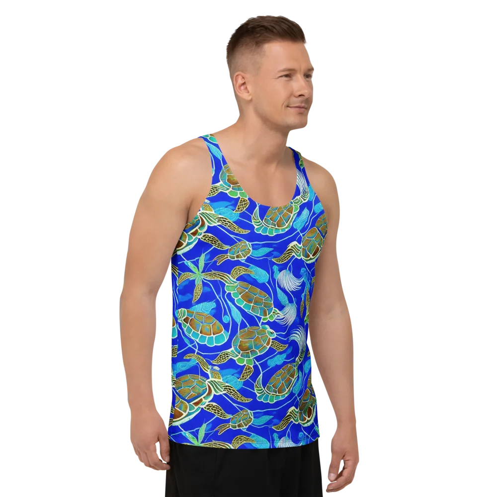 Turtle Reef Rhapsody on Men's Tank Top — Right Front