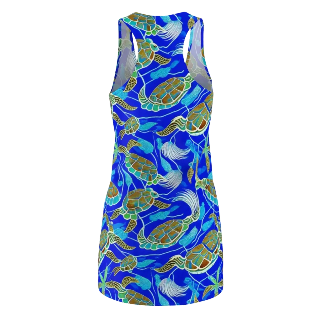 Turtle Reef Rhapsody on Racerback Dress — Back