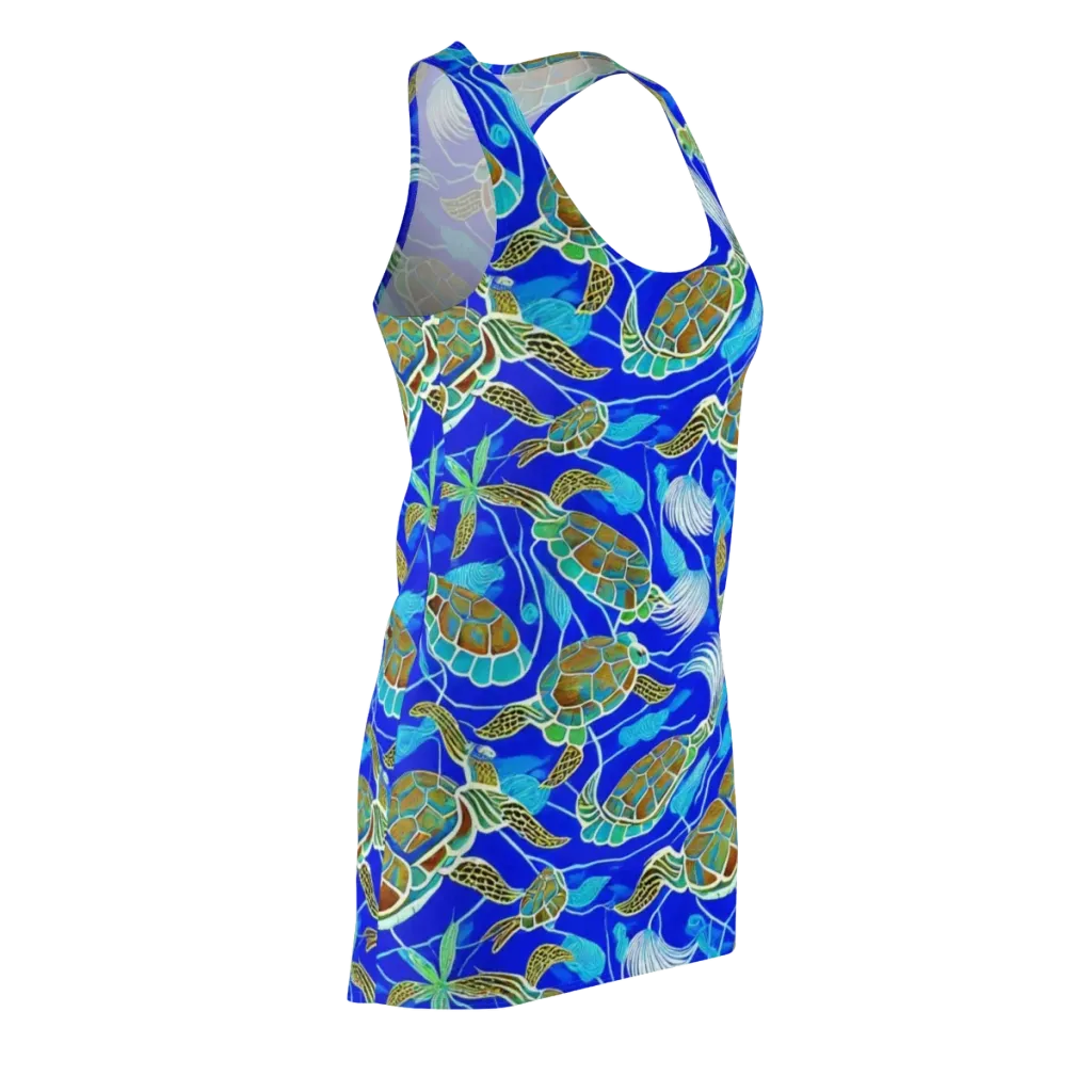 Turtle Reef Rhapsody on Racerback Dress — Front Side