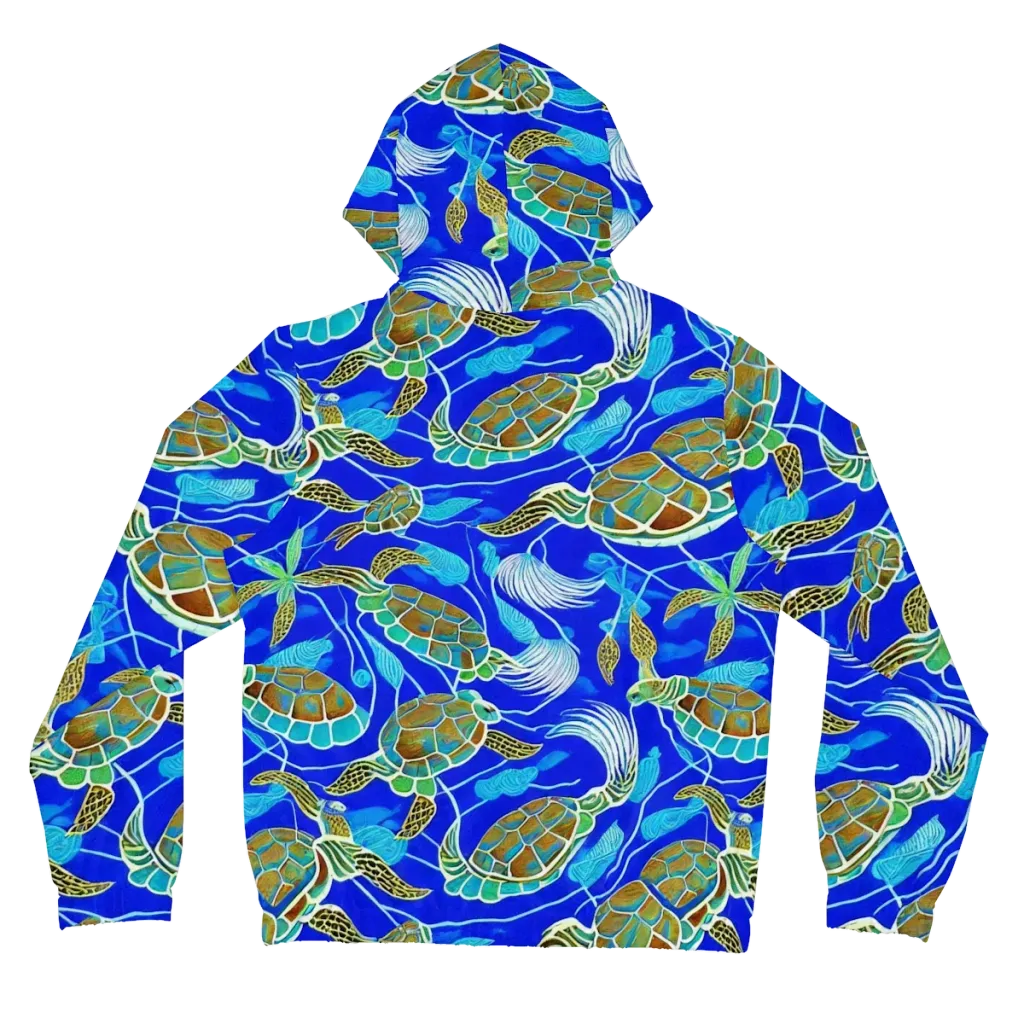 Turtle Reef Rhapsody on Women's Full-Zip Hoodie — Back
