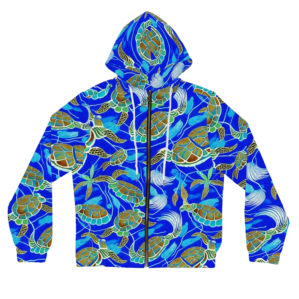 Turtle Reef Rhapsody on Women's Full-Zip Hoodie — Front