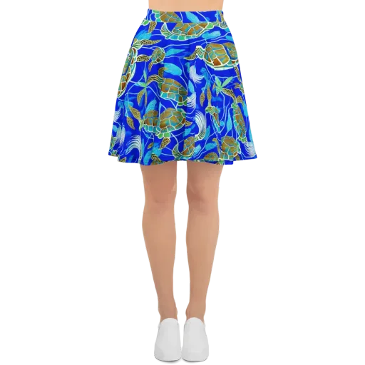 Turtle Reef Rhapsody on a Skater Skirt