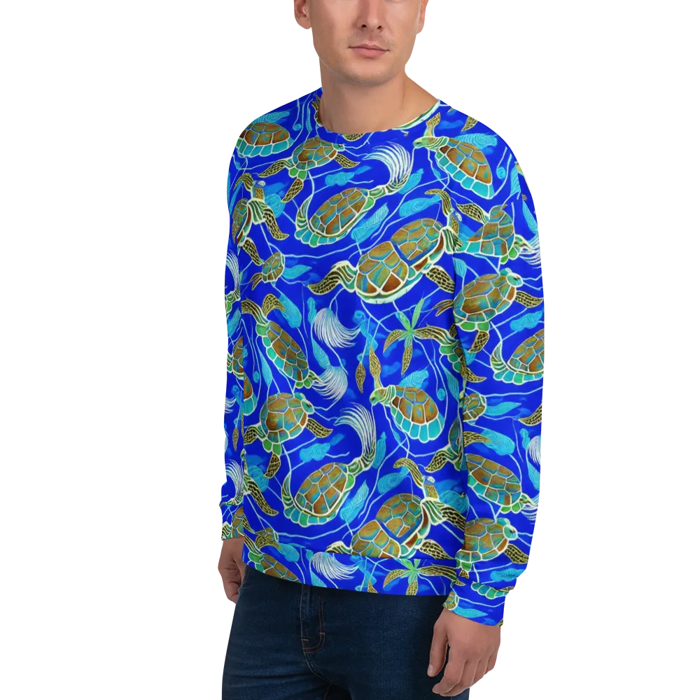 Turtle Reef Rhapsody on Sweatshirt — Left Front