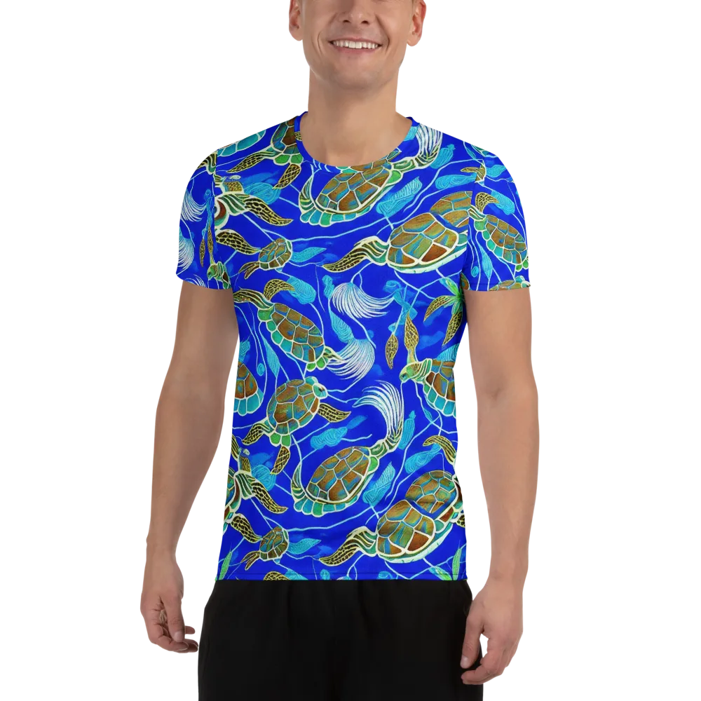 Turtle Reef Rhapsody on Men's Athletic T-Shirt — Front