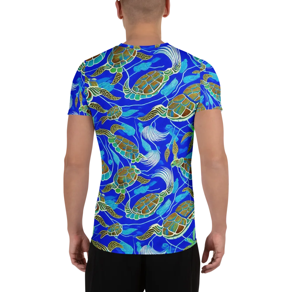 Turtle Reef Rhapsody on Men's Athletic T-Shirt — Back