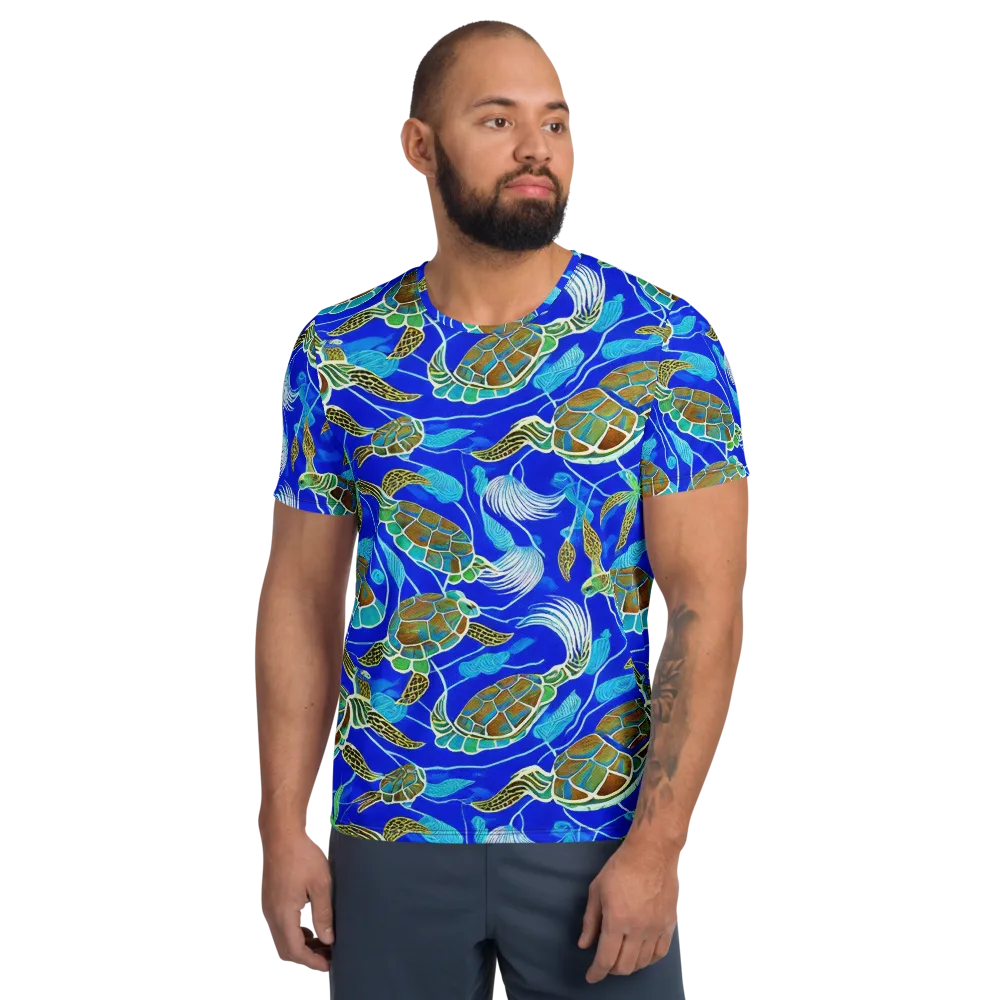 Turtle Reef Rhapsody on Men's Athletic T-Shirt — Front