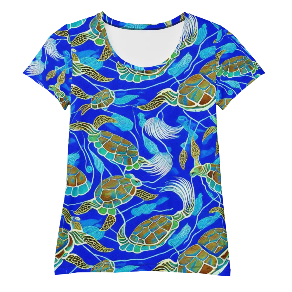Turtle Reef Rhapsody on Women's Athletic T-Shirt — Front