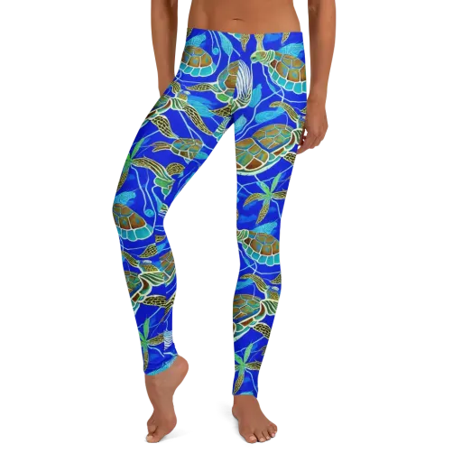 Turtle Reef Rhapsody on a Leggings