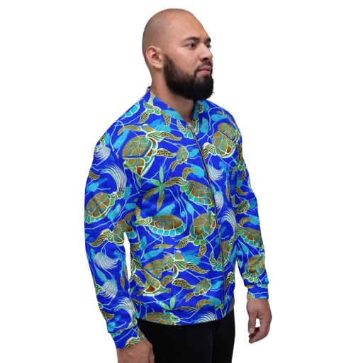 Turtle Reef Rhapsody on a Bomber Jacket