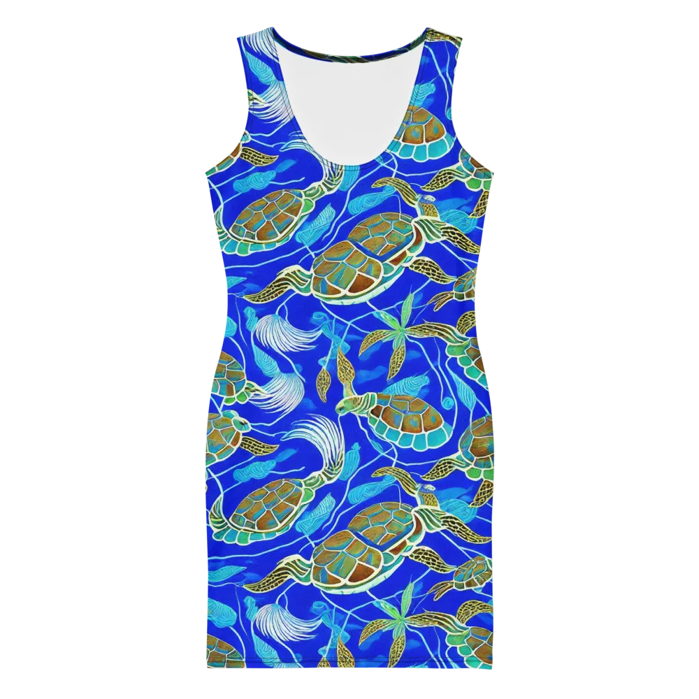 Turtle Reef Rhapsody on Bodycon Dress — Front
