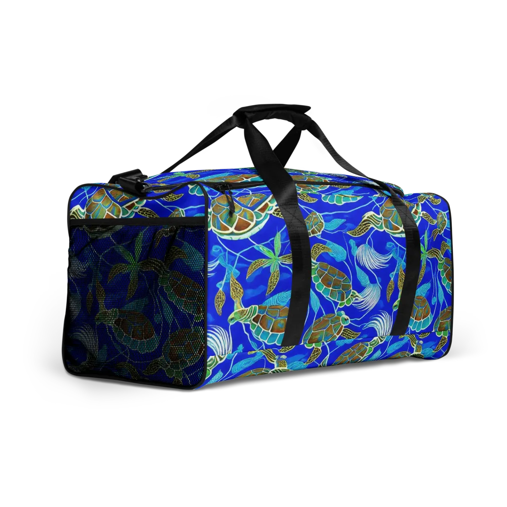 Turtle Reef Rhapsody on Duffle Bag — Right Front