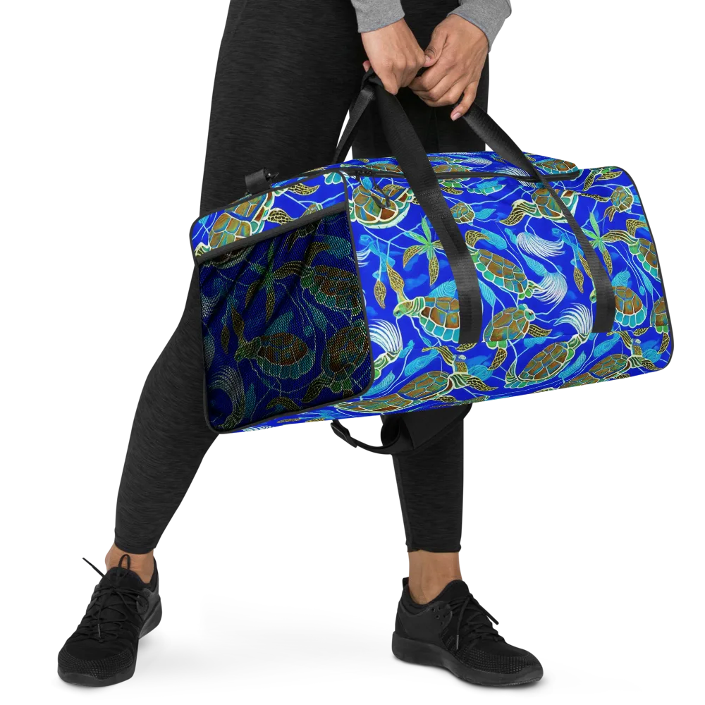 Turtle Reef Rhapsody on Duffle Bag — Right Front
