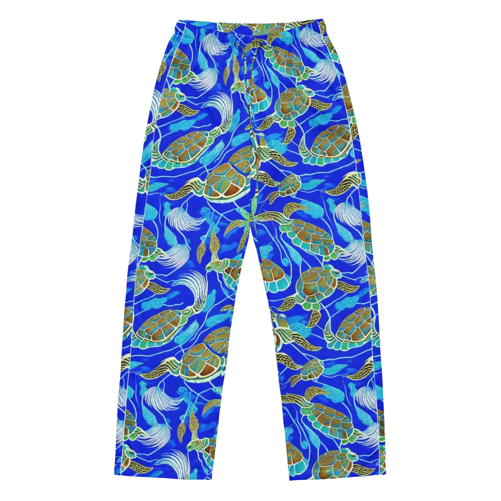 Turtle Reef Rhapsody on Women's Pajama Pants — Front
