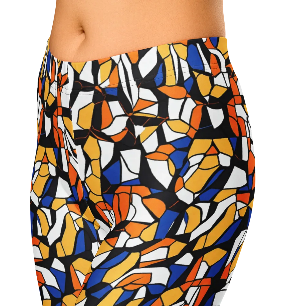 Cobalt Sunshard on Capri Leggings — Zoomed-in