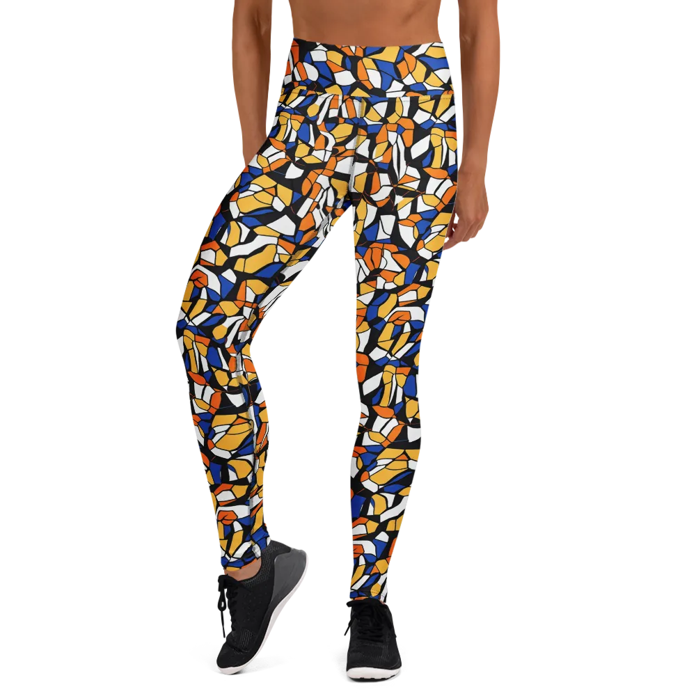 Cobalt Sunshard on Yoga Leggings — Front