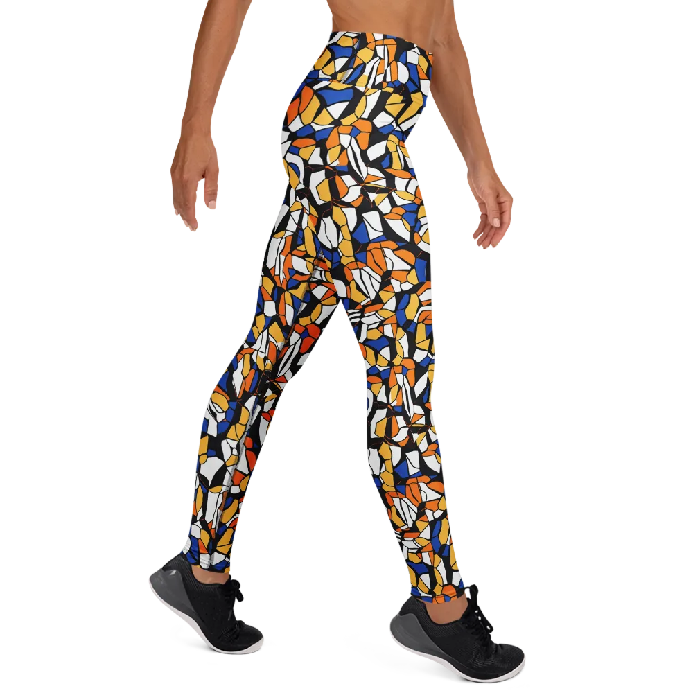 Cobalt Sunshard on Yoga Leggings — Right