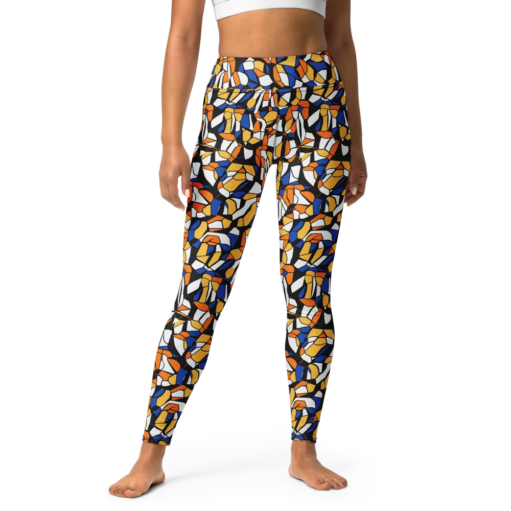 Cobalt Sunshard on Yoga Leggings — Front