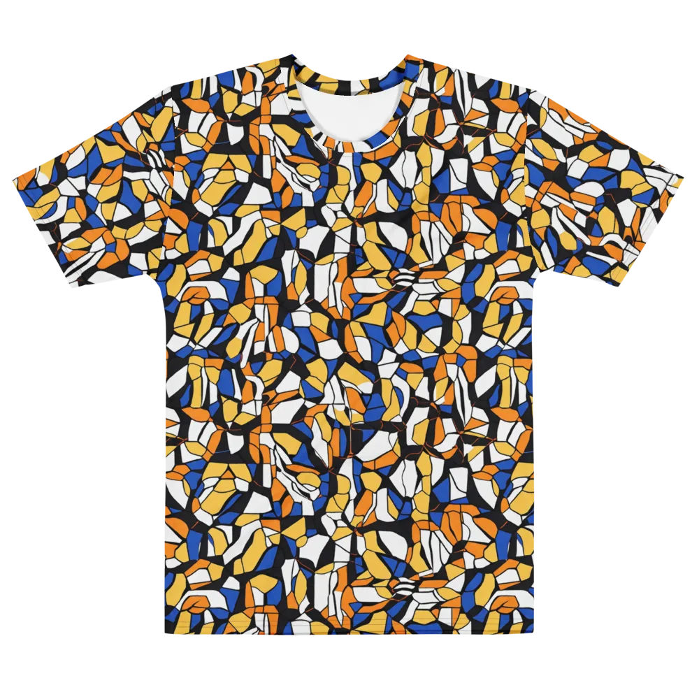 Cobalt Sunshard on Men's Cotton Crew Neck T-Shirt — Front