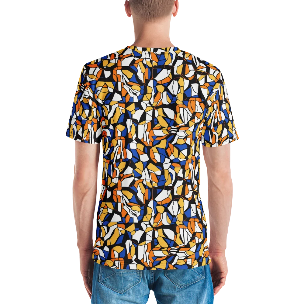 Cobalt Sunshard on Men's Crew Neck T-Shirt — Back