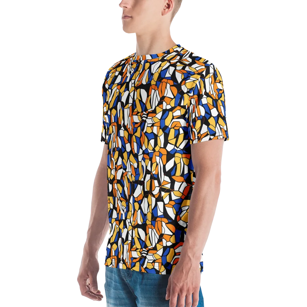 Cobalt Sunshard on Men's Crew Neck T-Shirt — Left