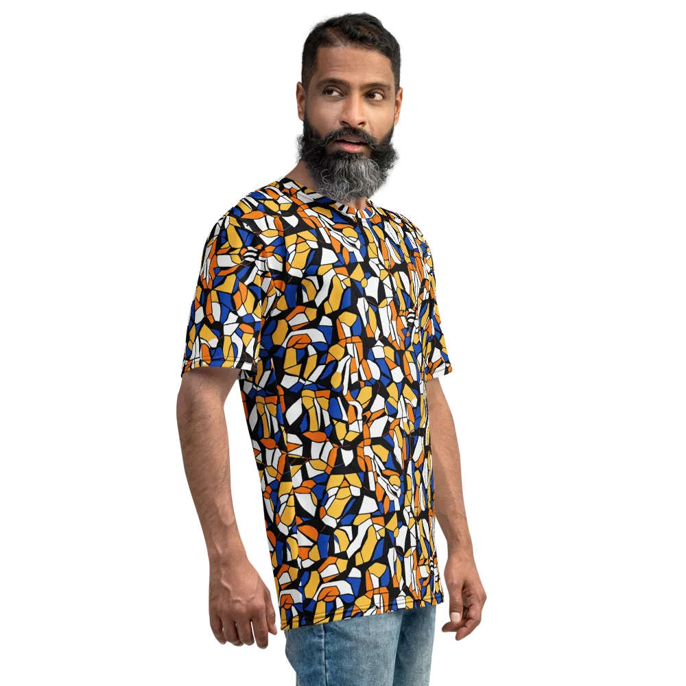 Cobalt Sunshard on Men's Crew Neck T-Shirt — Right