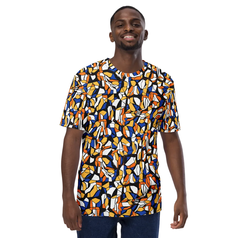 Cobalt Sunshard on Men's Crew Neck T-Shirt — Front