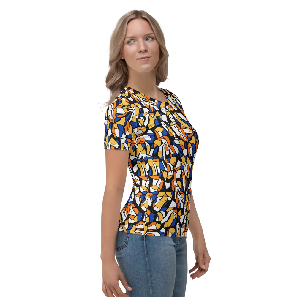Cobalt Sunshard on Women's Crew Neck T-Shirt — Right