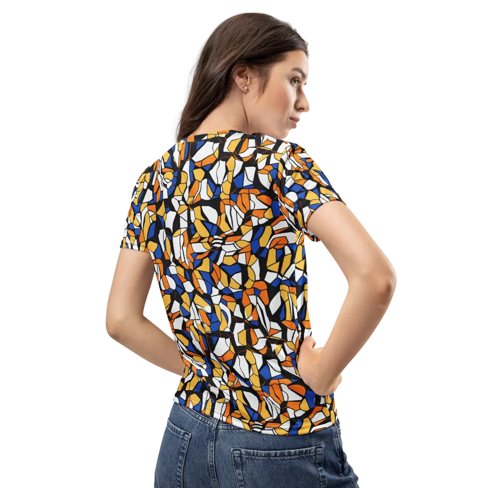 Cobalt Sunshard on Women's Crew Neck T-Shirt — Back