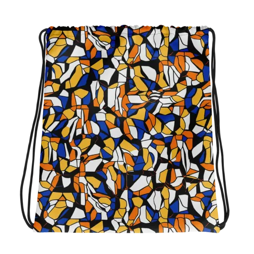 Cobalt Sunshard on a Drawstring Bag