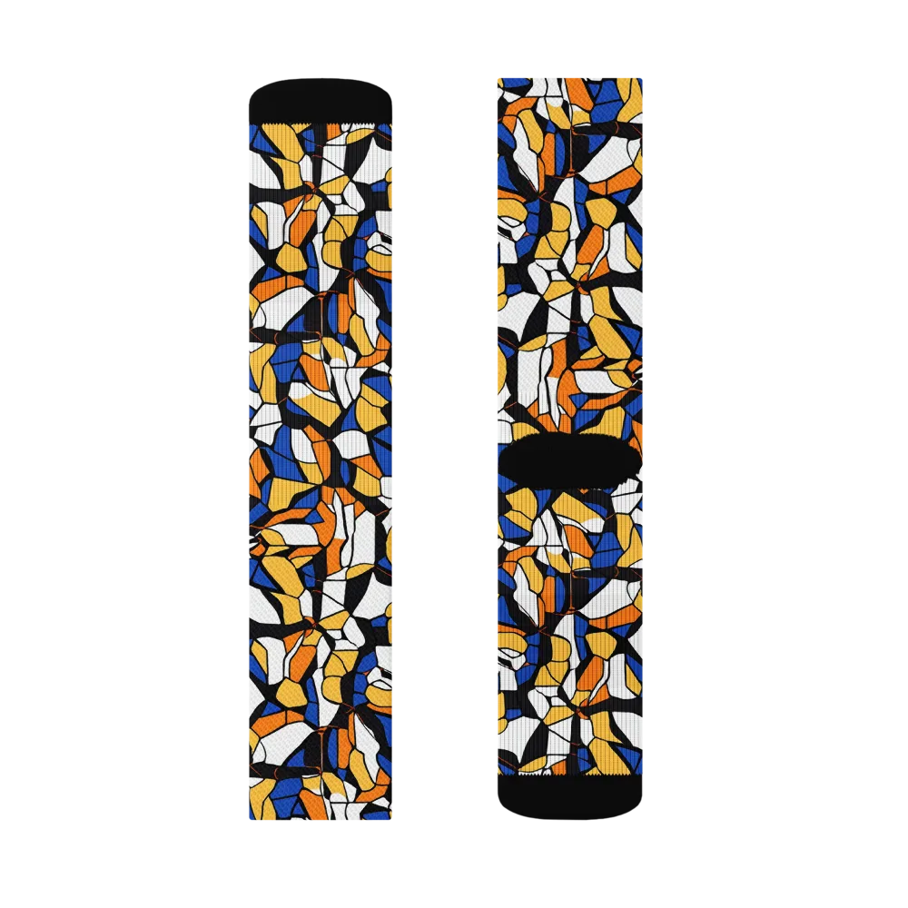 Cobalt Sunshard on Socks — Right Sock