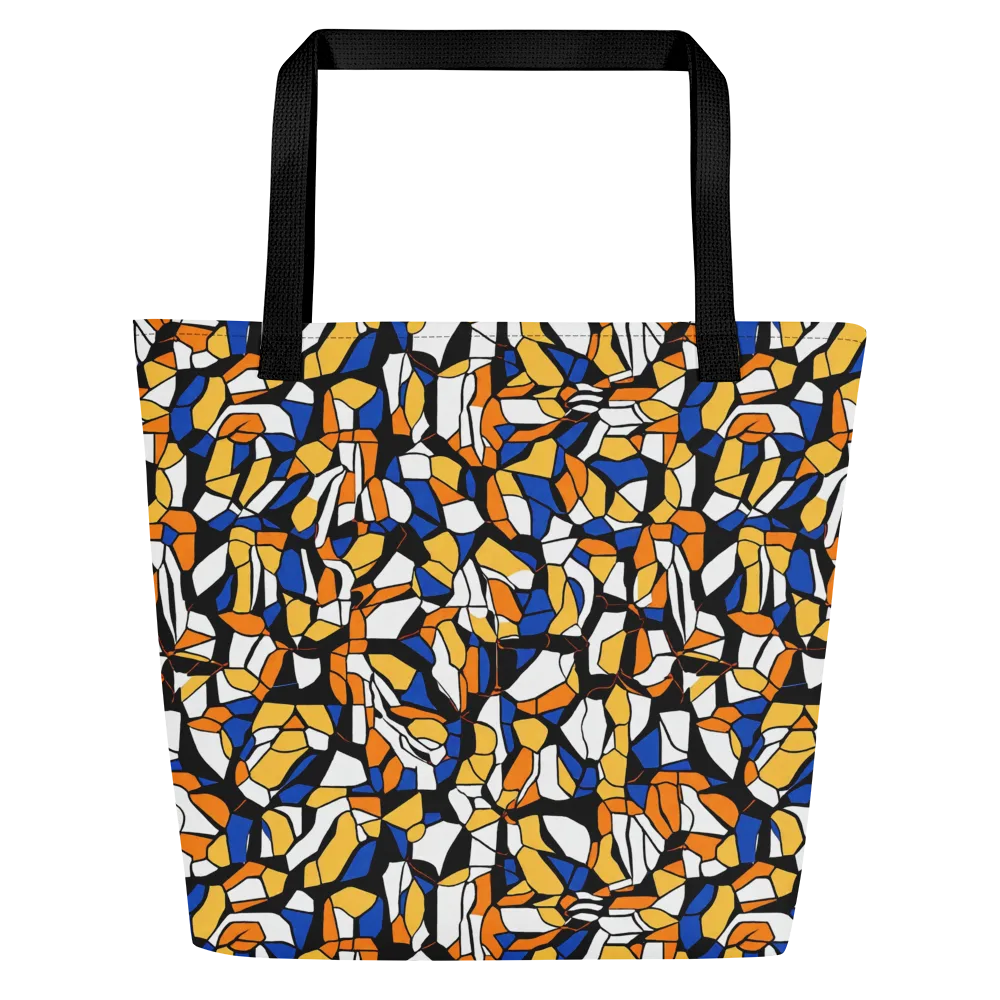 Cobalt Sunshard on Large Tote Bag W/ Pocket — Front