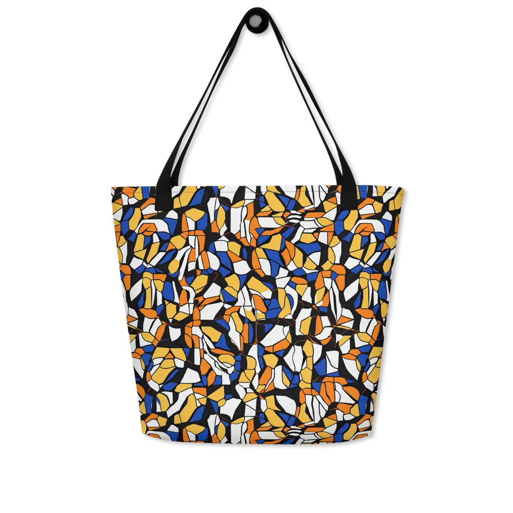 Cobalt Sunshard on Large Tote Bag W/ Pocket — Front