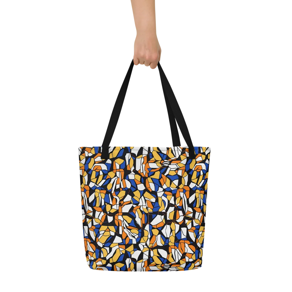 Cobalt Sunshard on Large Tote Bag W/ Pocket — Front