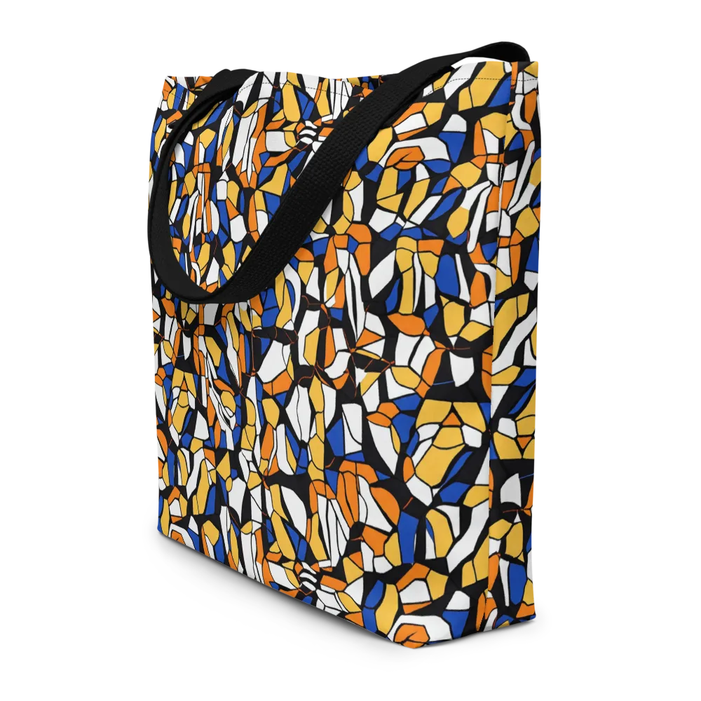 Cobalt Sunshard on Large Tote Bag W/ Pocket — Front
