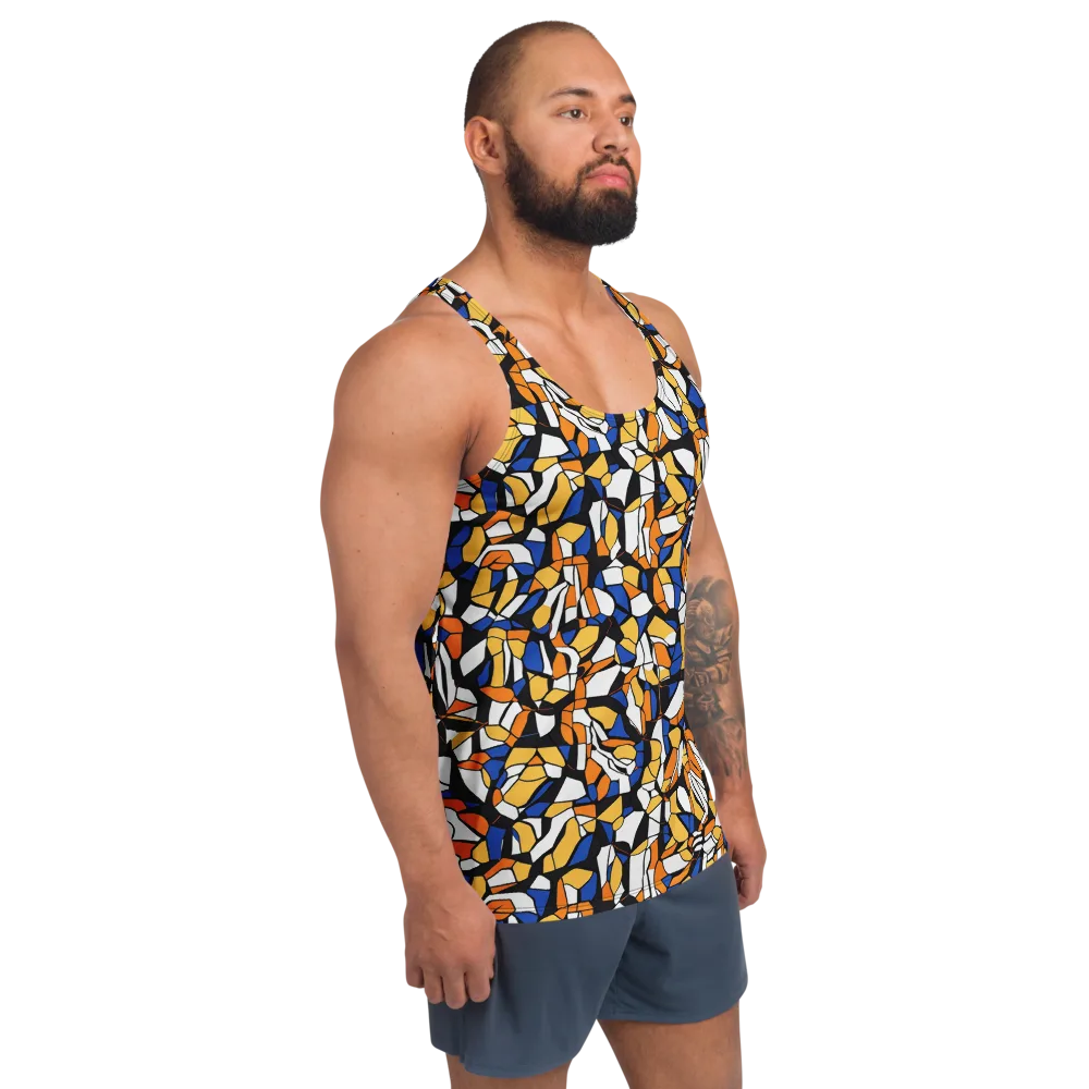 Cobalt Sunshard on Men's Tank Top — Right Front