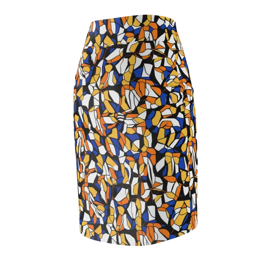 Cobalt Sunshard on Pencil Skirt — Back Side