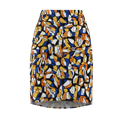 Cobalt Sunshard on a Pencil Skirt
