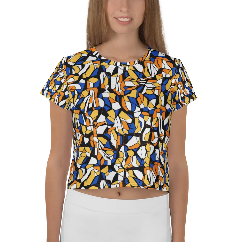 Cobalt Sunshard on Crop Tee — Front