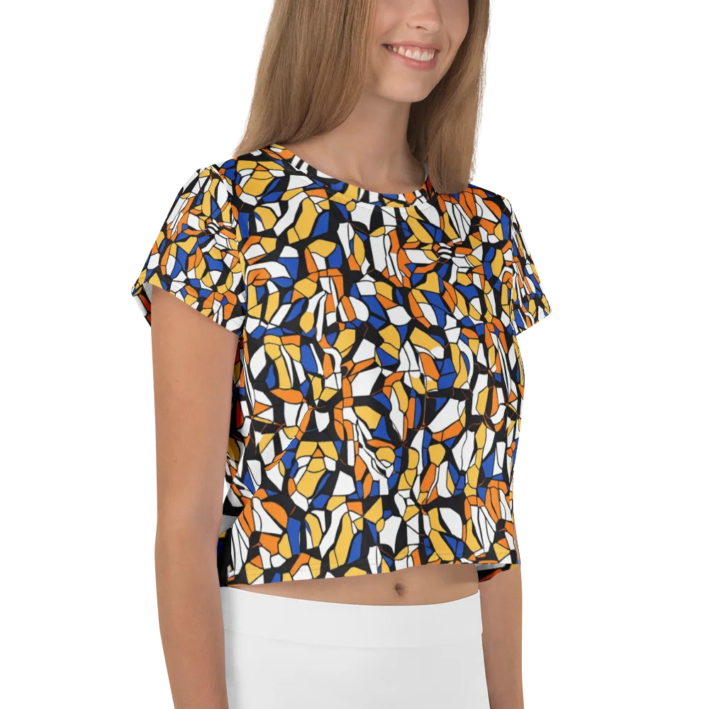 Cobalt Sunshard on Crop Tee — Right