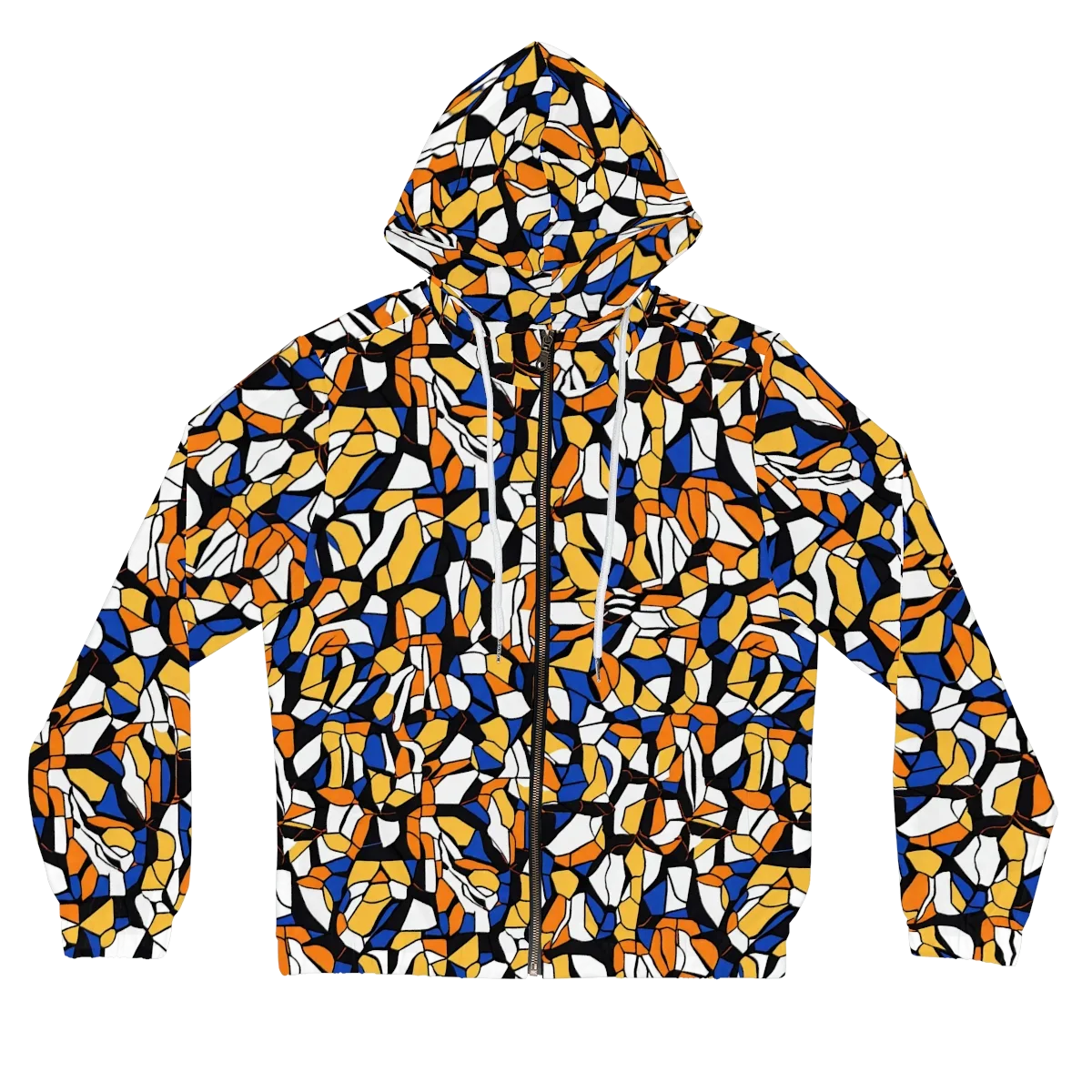 Cobalt Sunshard on Women's Full-Zip Hoodie — Front