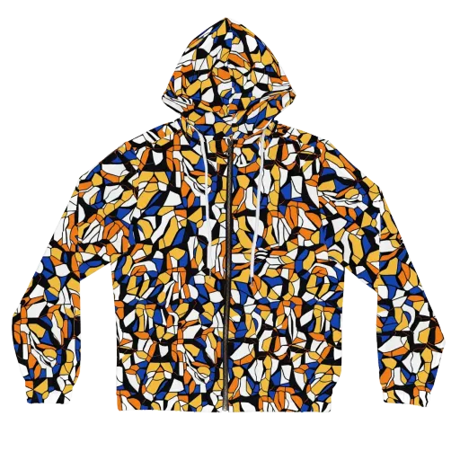 Cobalt Sunshard on a Women's Full-Zip Hoodie