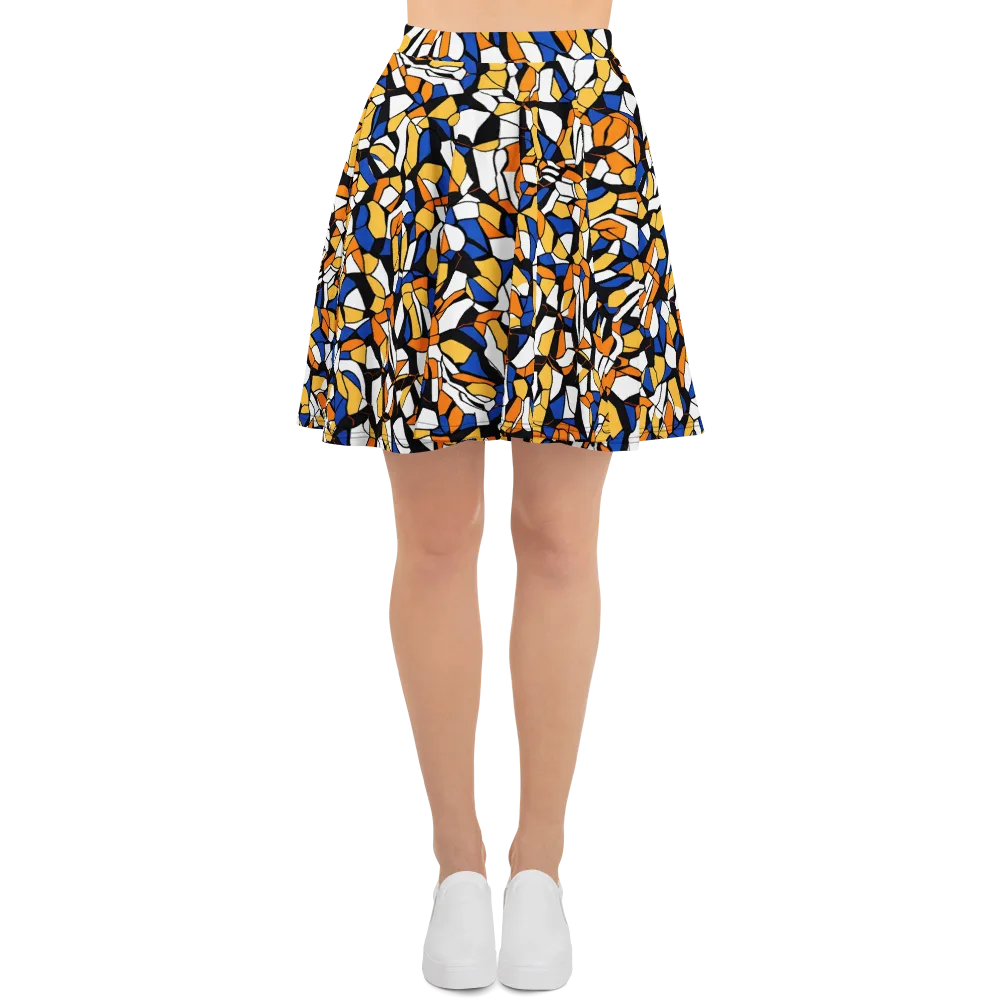 Cobalt Sunshard on Skater Skirt — Front