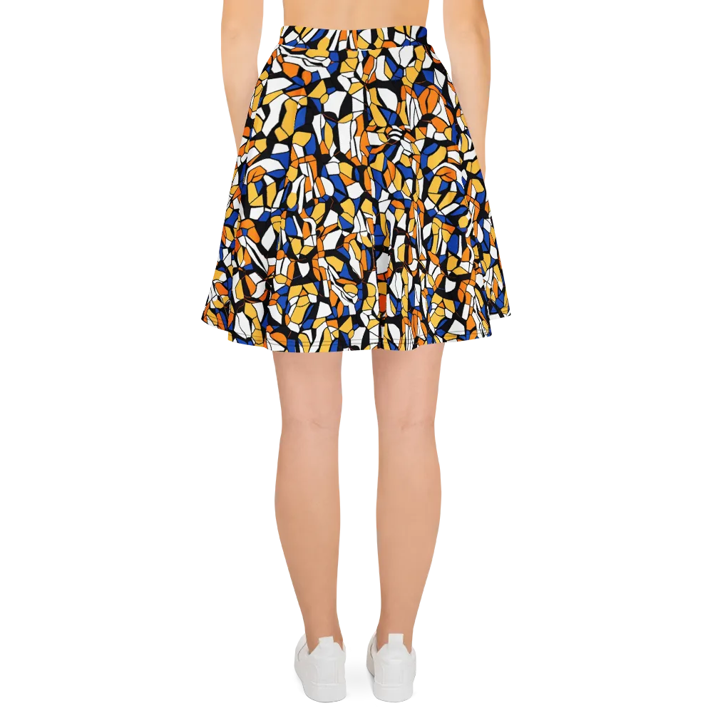 Cobalt Sunshard on Skater Skirt — Back