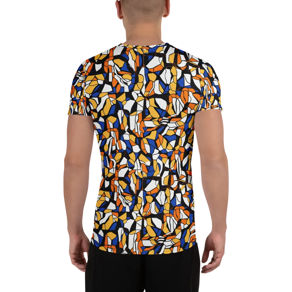 Cobalt Sunshard on Men's Athletic T-Shirt — Back